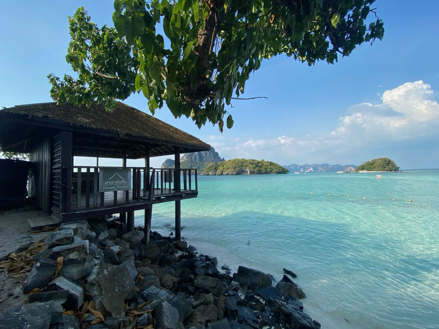 Wooden bungalow by the sea